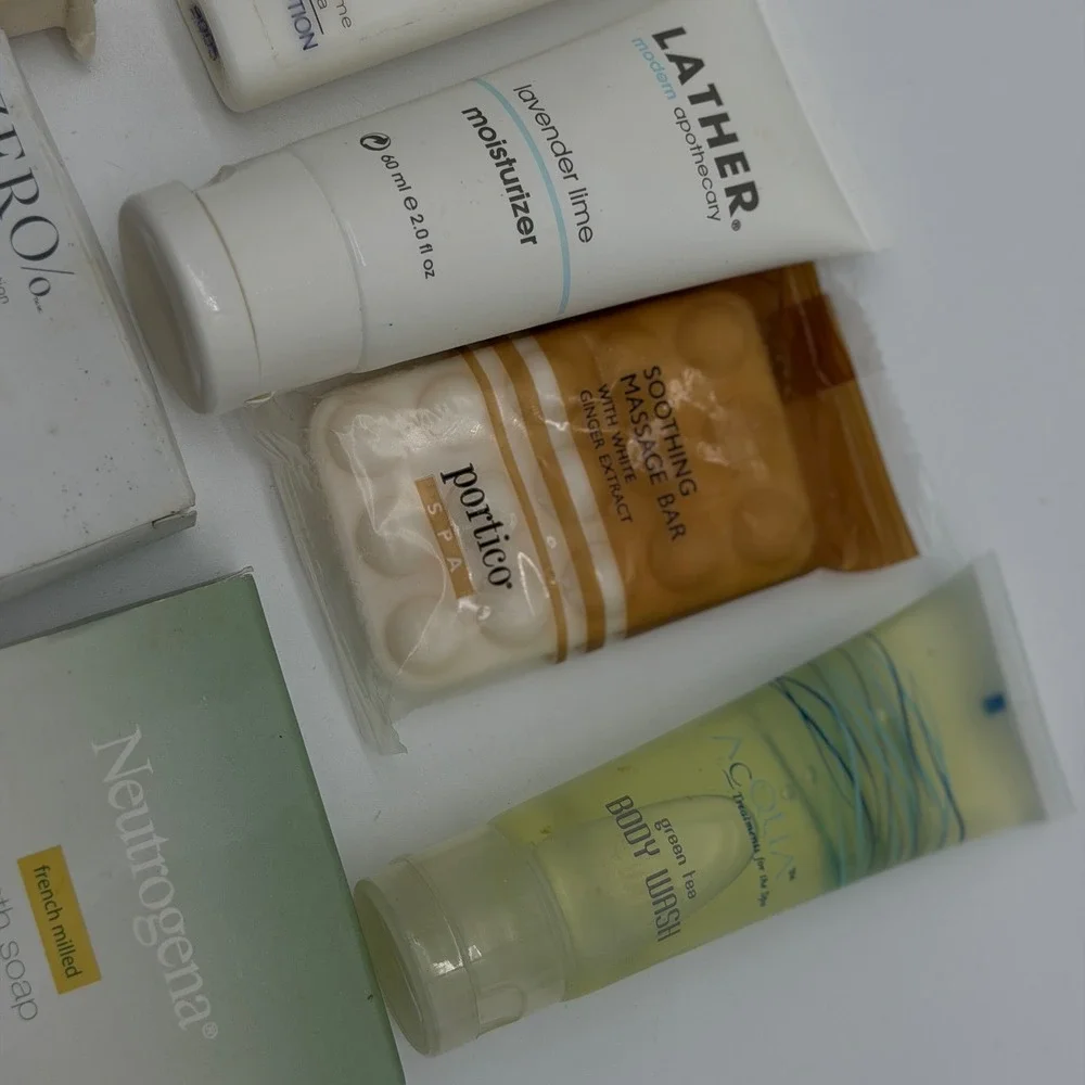 Luxury Hotel Amenity Lot Aveda Neutrogena Peter Thomas Roth Lather Soaps Lotion